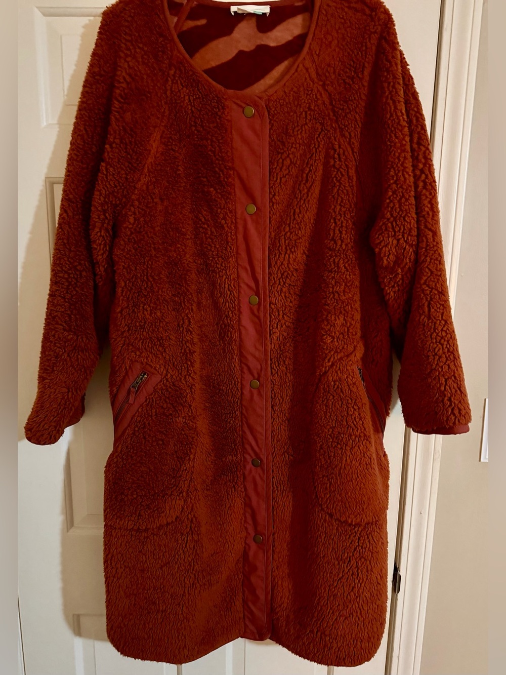 Anthropologie Margot Reversible Sherpa Coat - Plus Size!